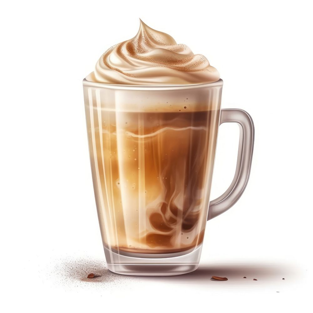 Latte dessert coffee drink. AI generated Image by rawpixel.