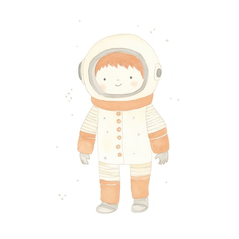 Astronaut boy character white background representation creativity. AI generated Image by rawpixel.