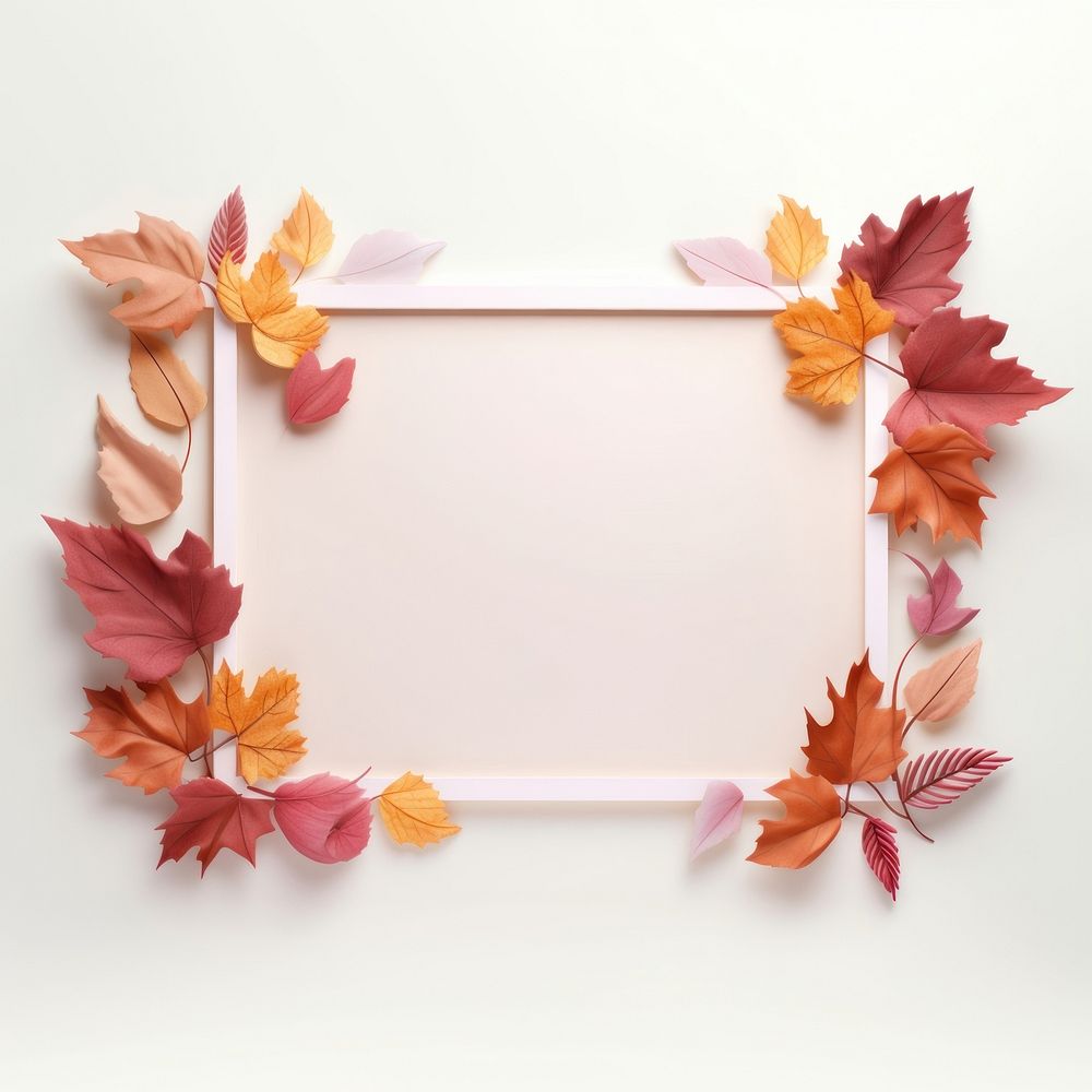 Autumn frame plant leaf celebration. AI generated Image by rawpixel.