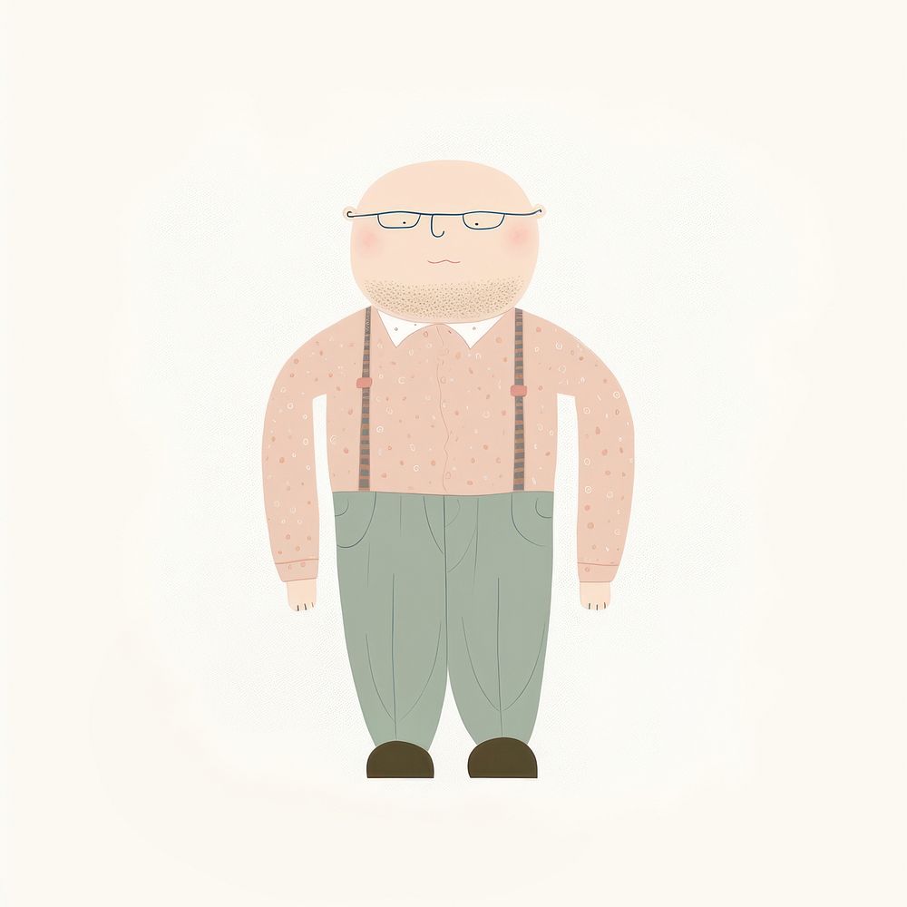 Daddy character glasses anthropomorphic representation. AI generated Image by rawpixel.