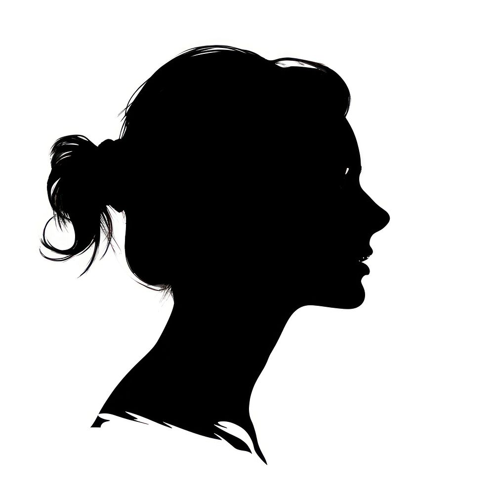 Woman silhouette adult white. AI generated Image by rawpixel.