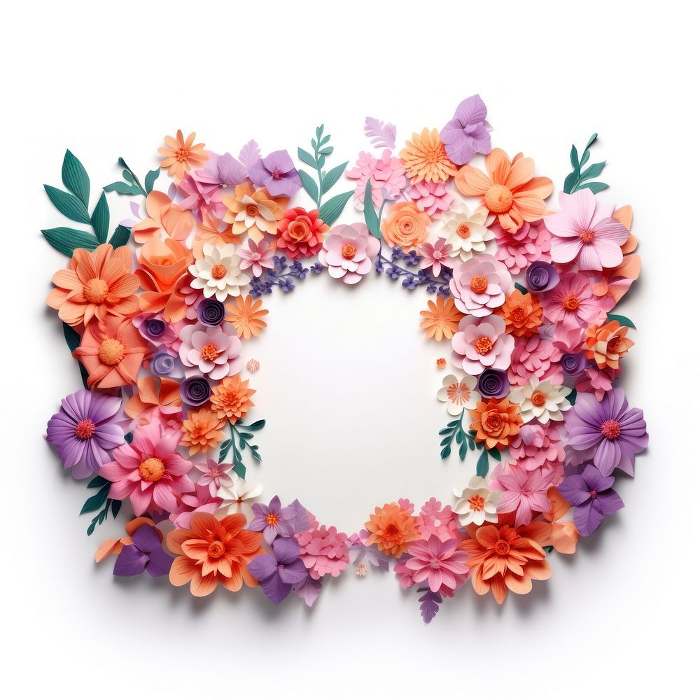 Floral flower wreath petal. AI generated Image by rawpixel.
