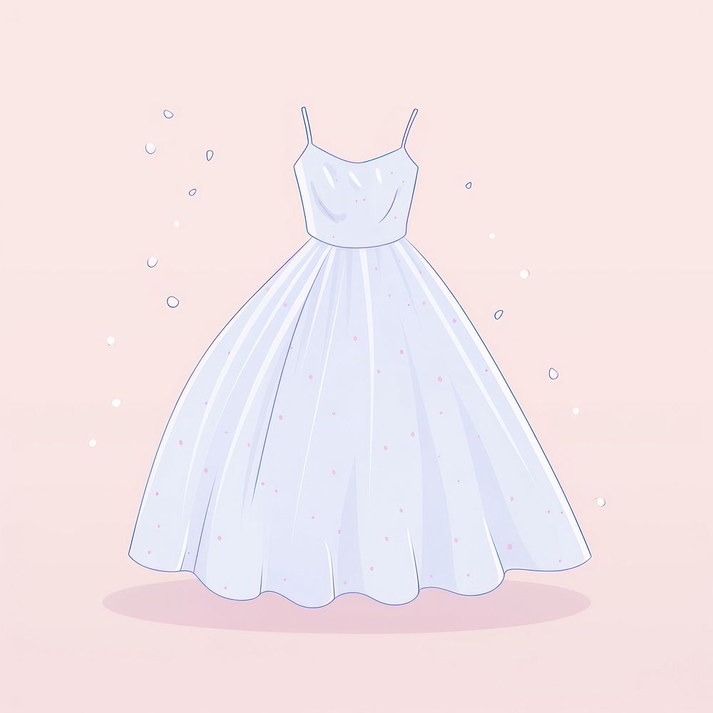Dress fashion wedding cartoon. AI generated Image by rawpixel.