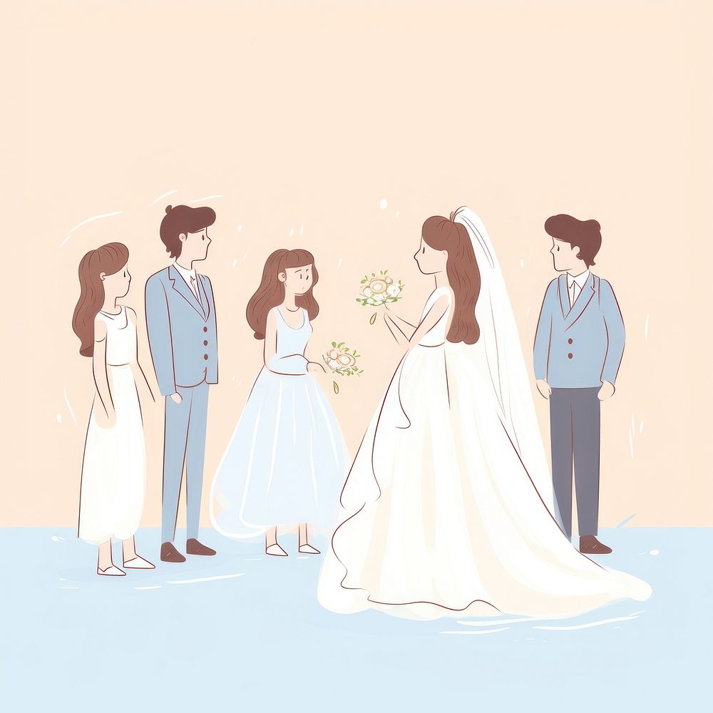 Wedding wedding bridesmaid fashion. AI generated Image by rawpixel.