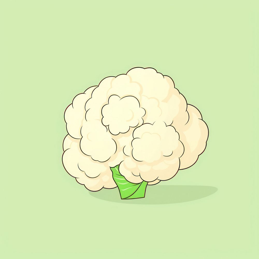 Cauliflower cartoon plant chandelier. AI generated Image by rawpixel.