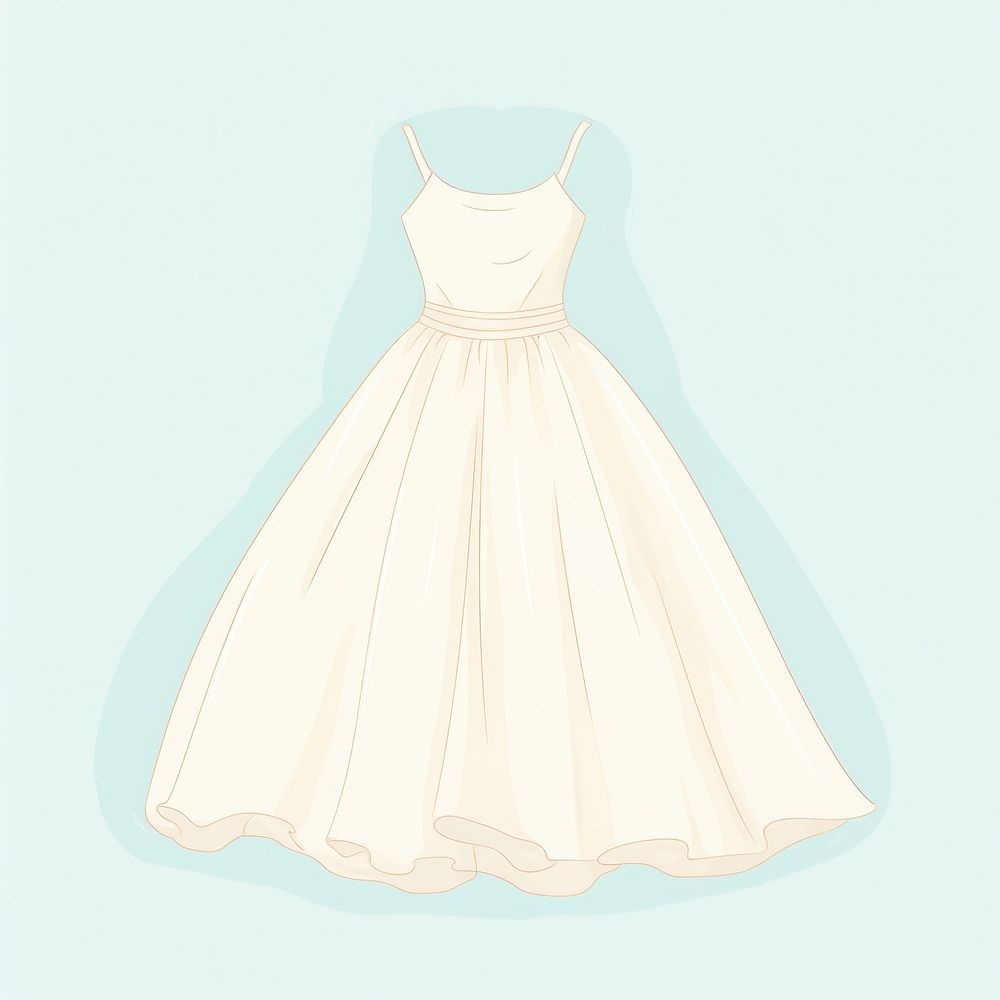 Dress fashion wedding cartoon. AI generated Image by rawpixel.