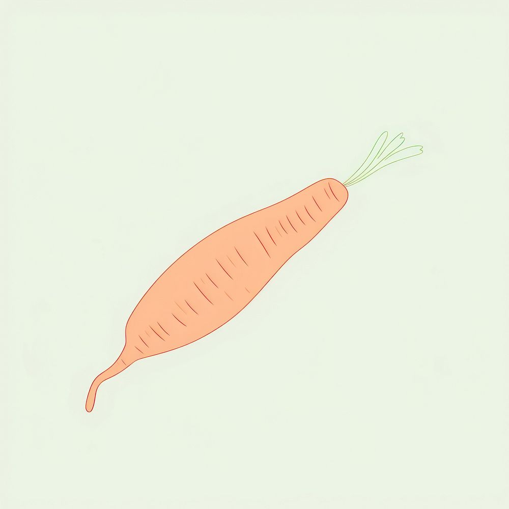 Carrot vegetable food line. AI generated Image by rawpixel.