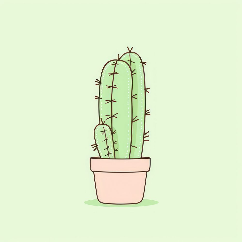 Cactus cactus cartoon plant. AI generated Image by rawpixel.