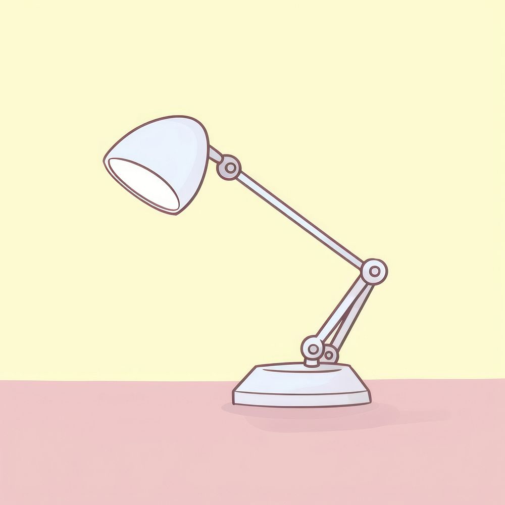 Desk lamp lampshade lighting cartoon. AI generated Image by rawpixel.
