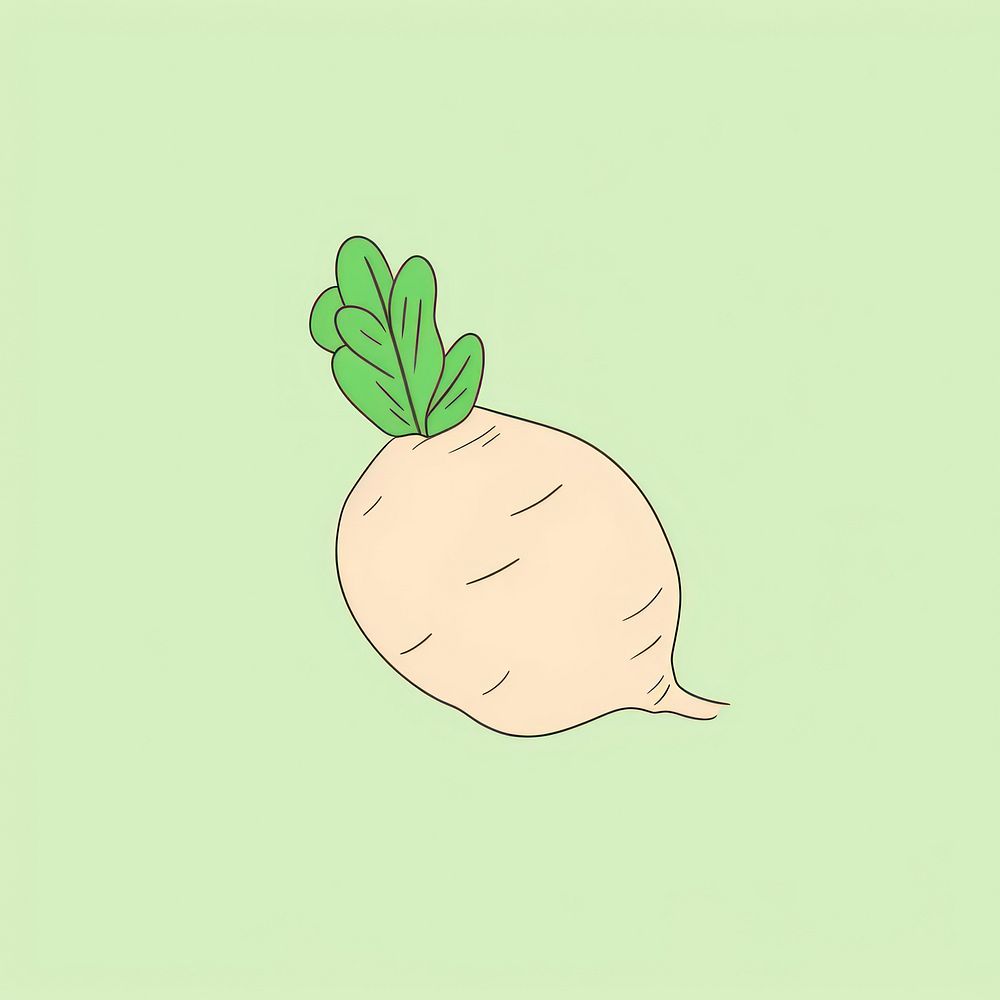 Radish vegetable cartoon plant. AI generated Image by rawpixel.
