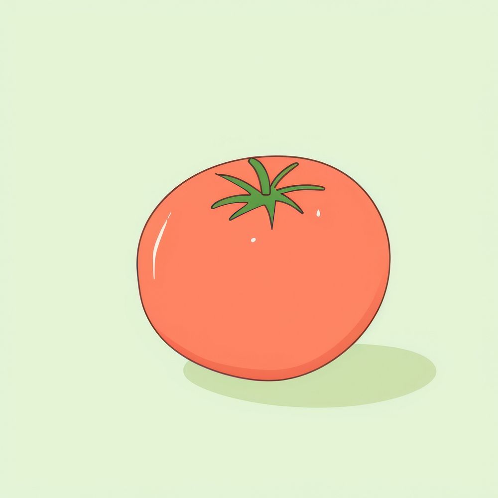 Tomato vegetable cartoon plant. AI generated Image by rawpixel.