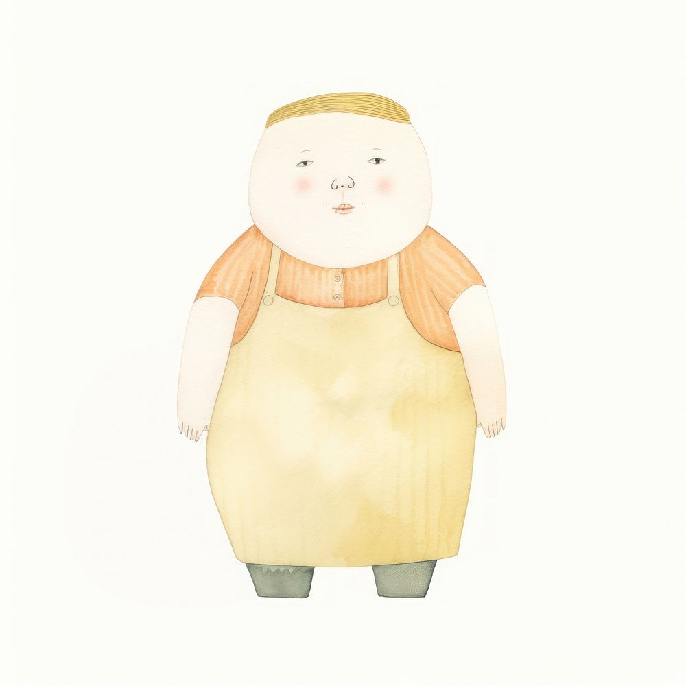 House keeper character white background anthropomorphic representation. AI generated Image by rawpixel.