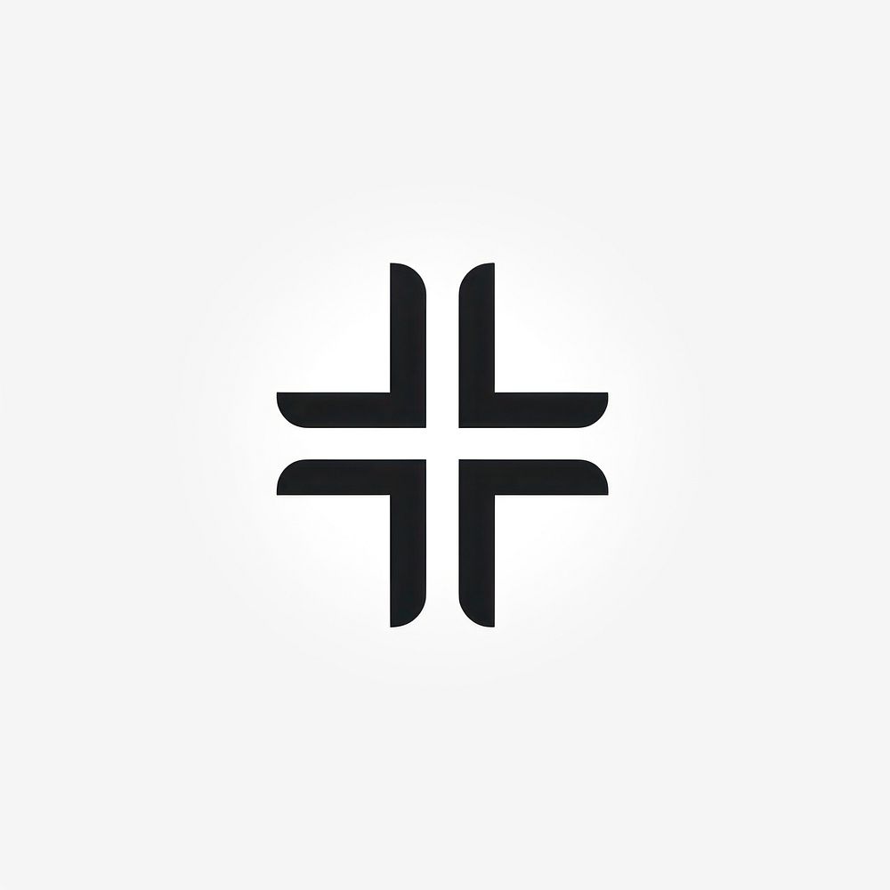 Cross cross logo symbol. AI generated Image by rawpixel.