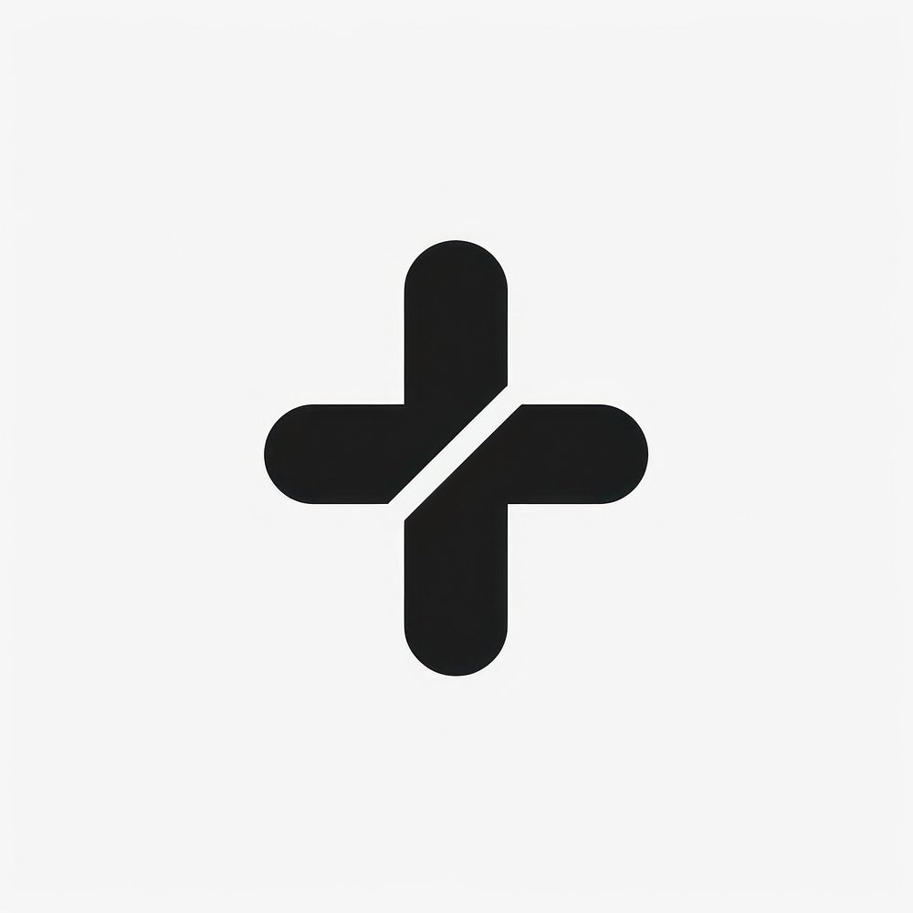 Cross cross logo symbol. AI generated Image by rawpixel.