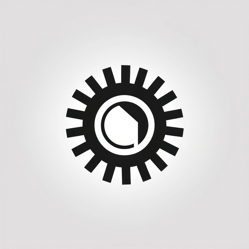 Gear gear logo symbol. AI generated Image by rawpixel.