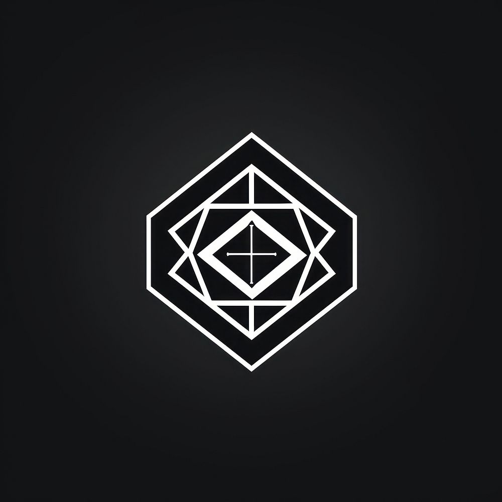Pentagon logo shape black. AI generated Image by rawpixel.