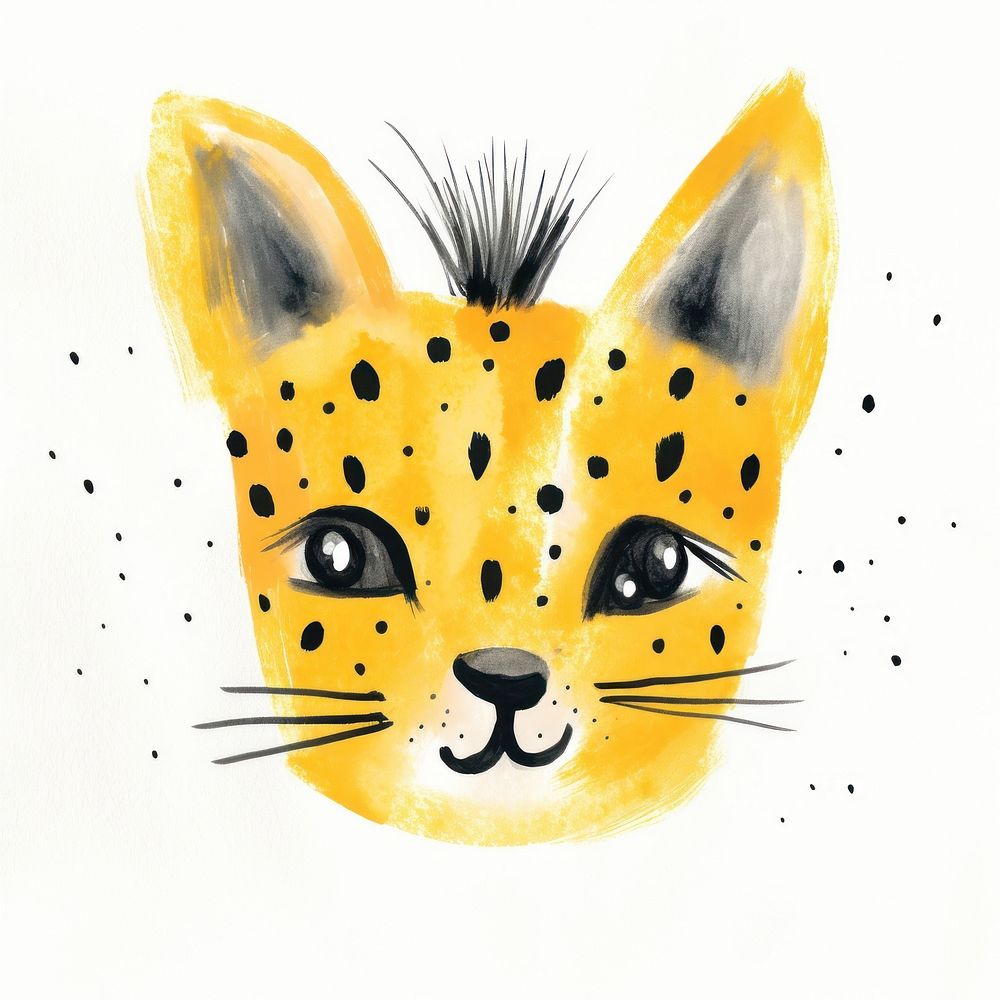 Cute animal head drawing mammal sketch. AI generated Image by rawpixel.