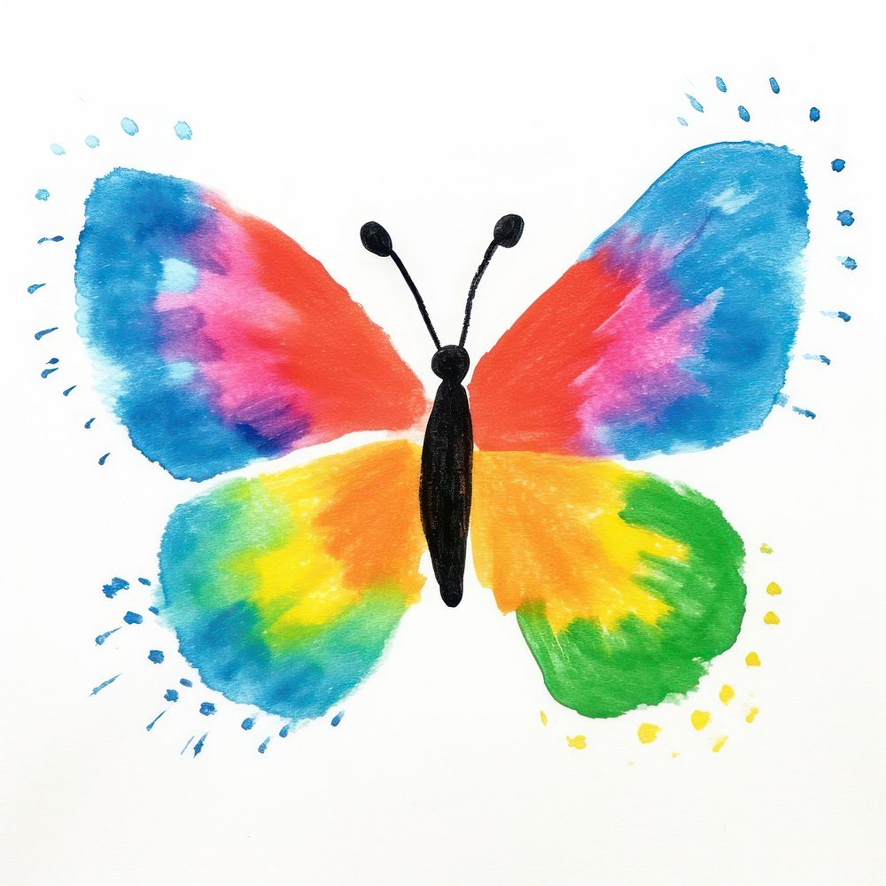 Butterfly butterfly painting petal. AI generated Image by rawpixel.