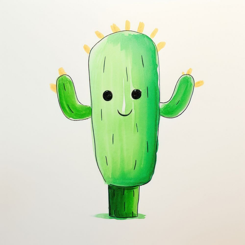Cactus cactus anthropomorphic representation. AI generated Image by rawpixel.