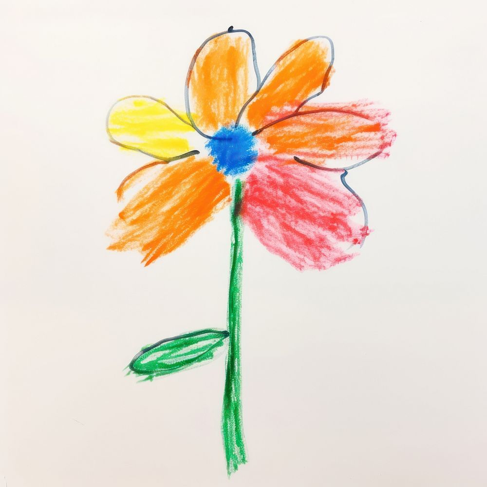 Flower flower painting petal. AI generated Image by rawpixel.