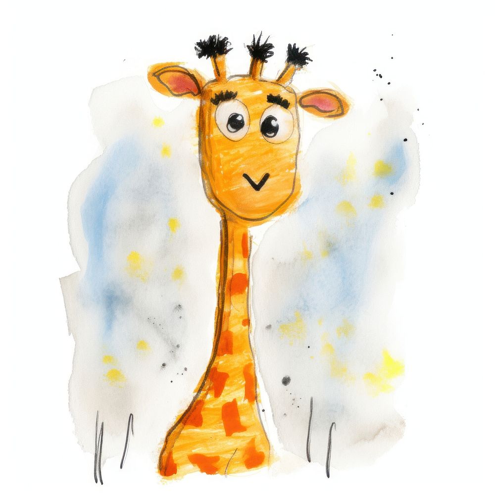 Giraffe painting giraffe animal. AI generated Image by rawpixel.