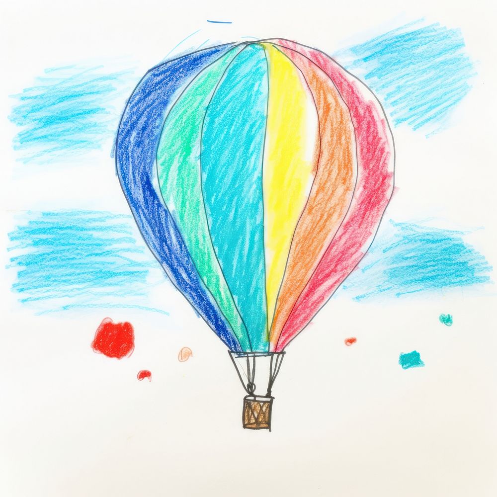Hot air balloon aircraft vehicle paper. AI generated Image by rawpixel.