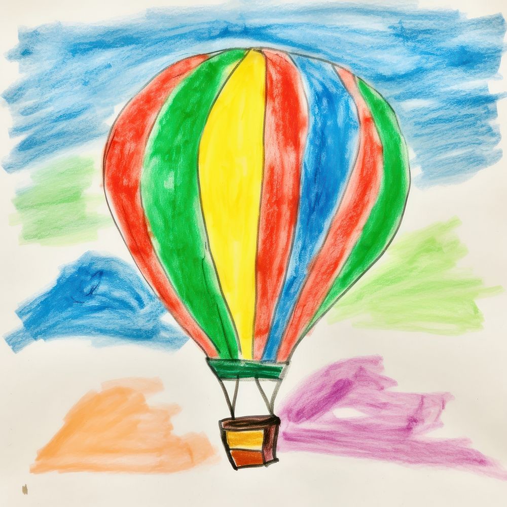 Hot air balloon aircraft vehicle paper. AI generated Image by rawpixel.