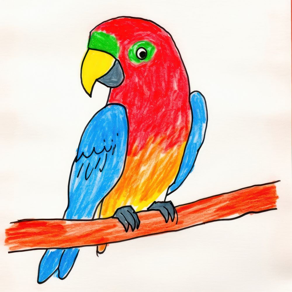 Parrot parrot animal bird. AI generated Image by rawpixel.