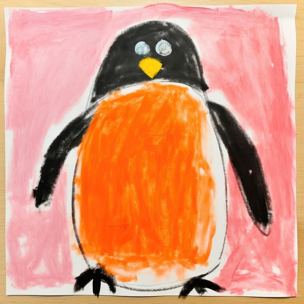 Penguin penguin painting bird. AI generated Image by rawpixel.