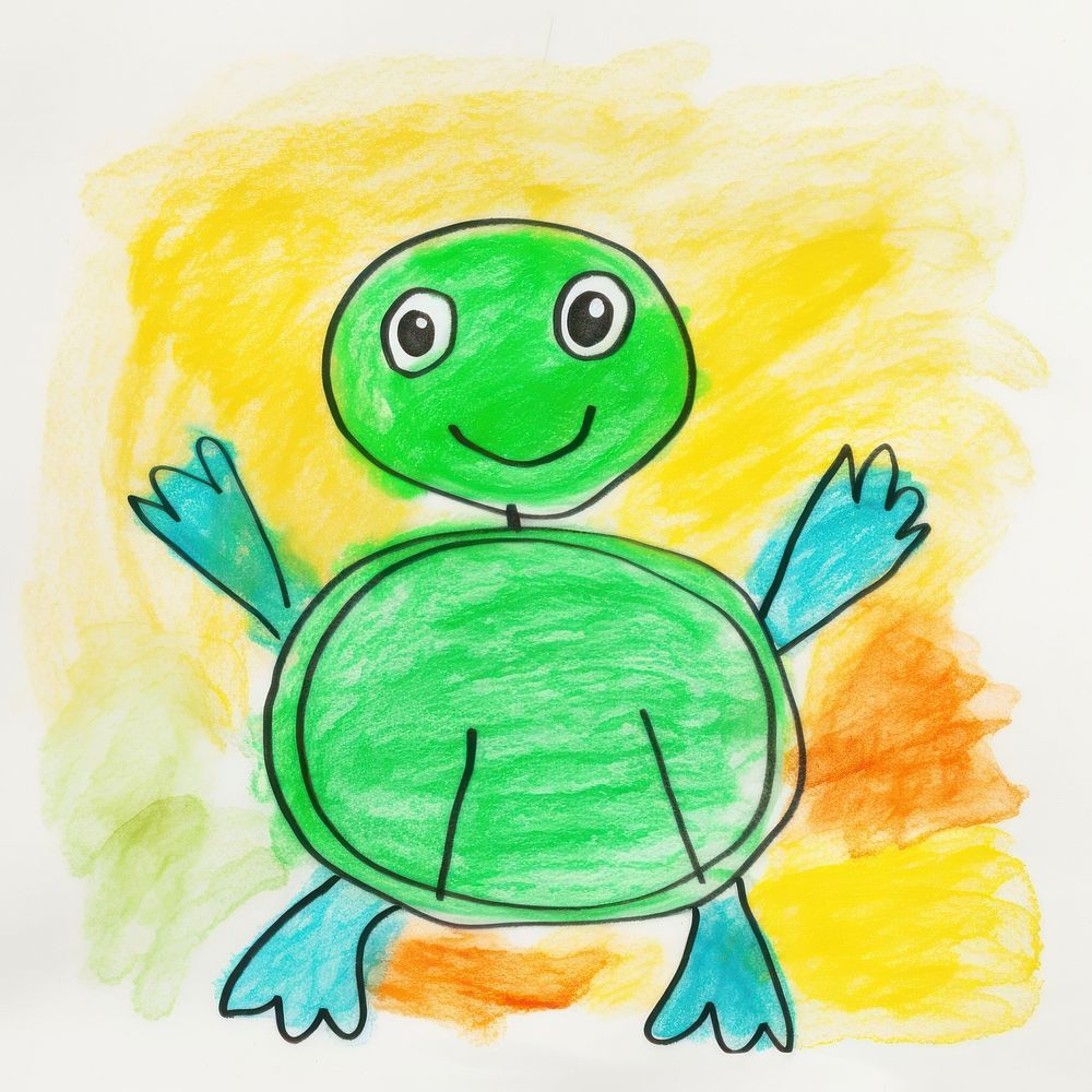 Turtle painting drawing sketch. AI generated Image by rawpixel.