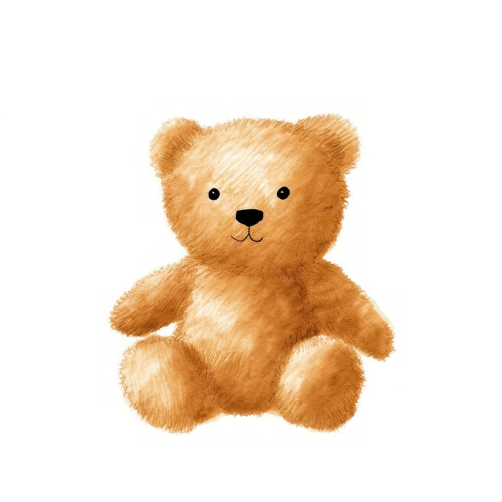 Teddy bear drawing plush toy. AI generated Image by rawpixel.