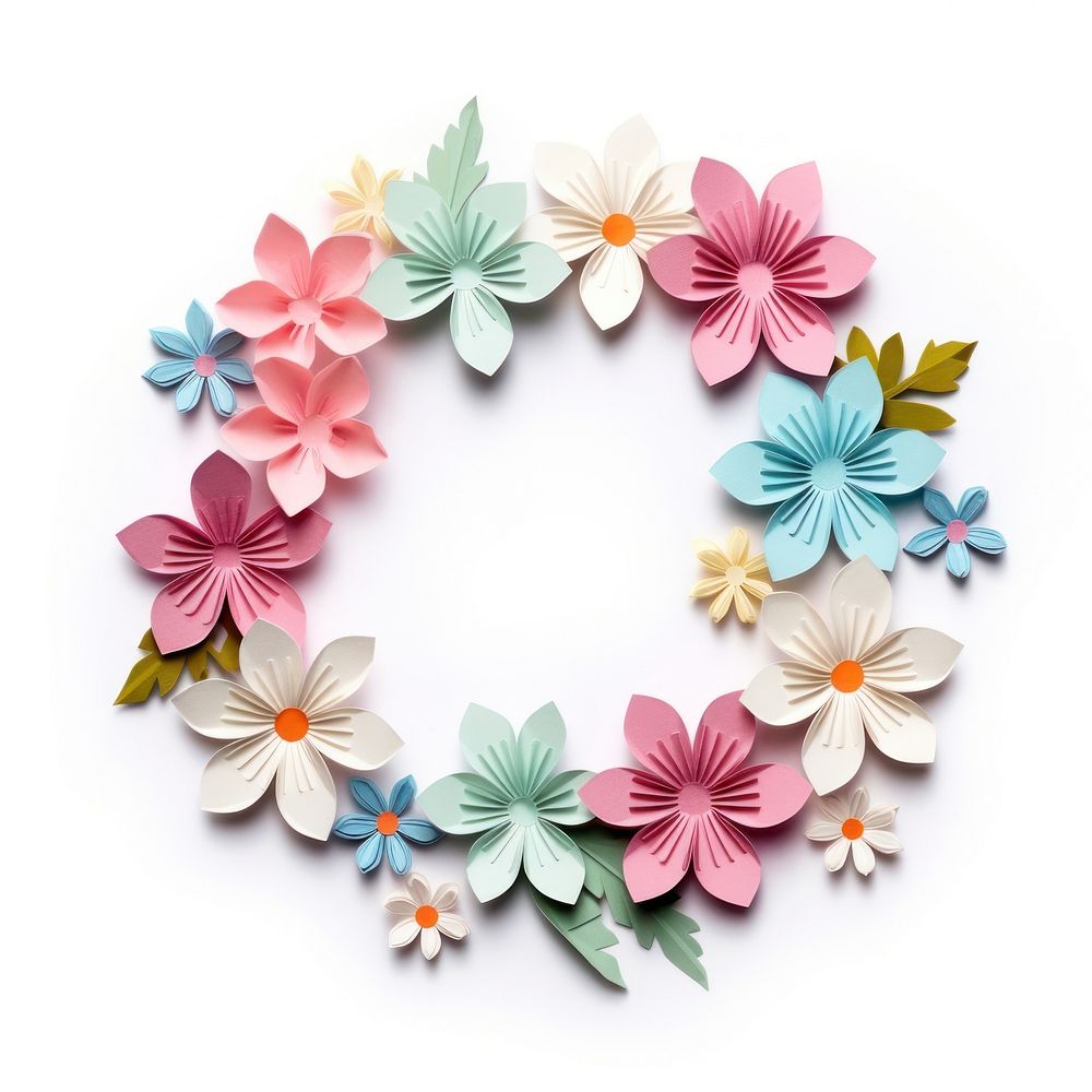 Pastel mini flower plant art white background. AI generated Image by rawpixel.