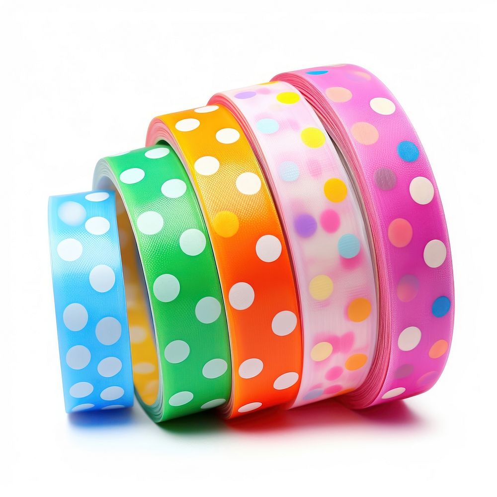 Polka dot patter pattern tape white background. AI generated Image by rawpixel.