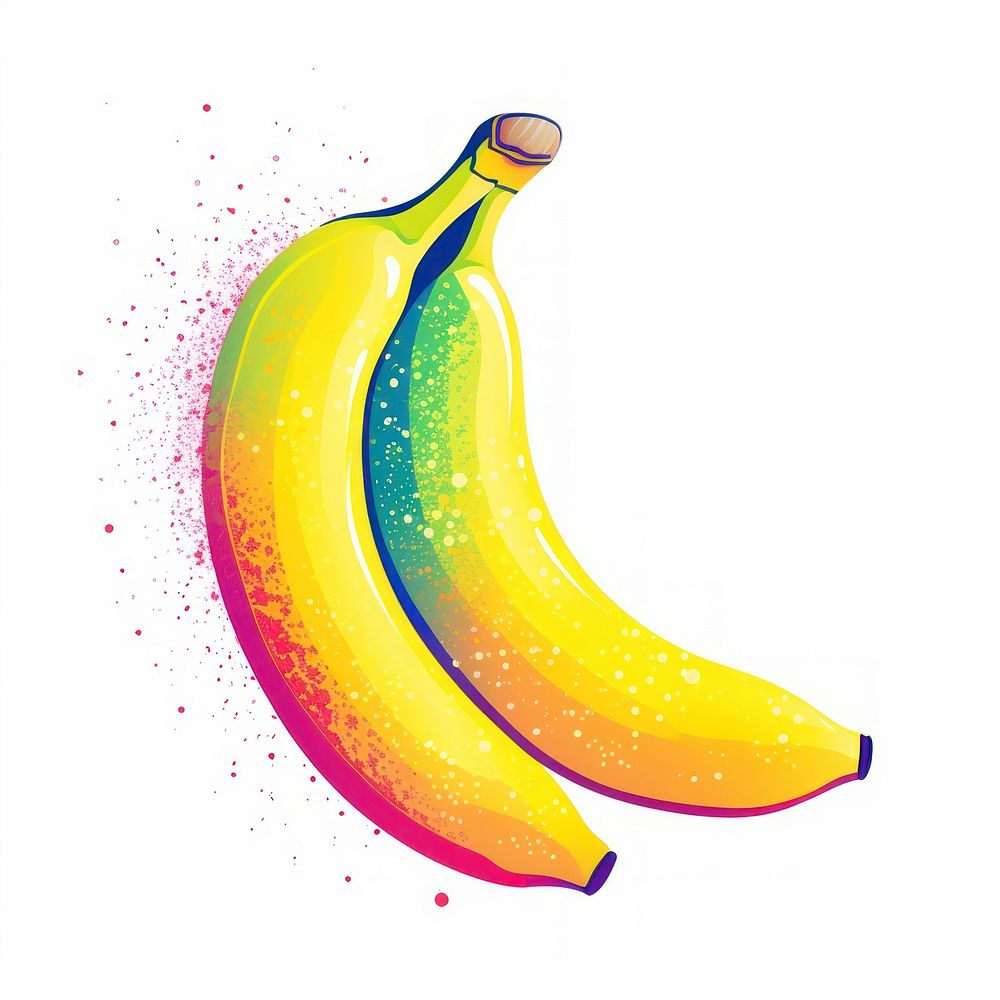Banana food white background freshness. AI generated Image by rawpixel.