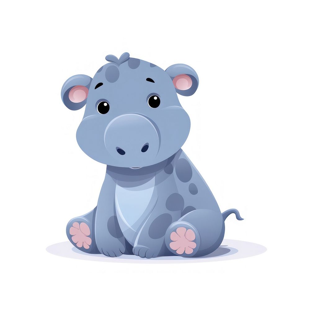 Baby hippo animal cartoon mammal. AI generated Image by rawpixel.