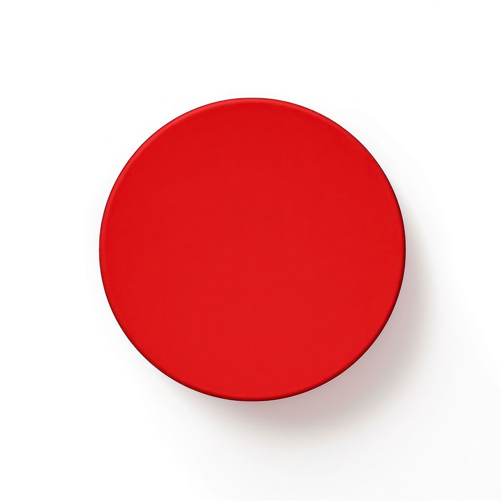 A red circle shape white background simplicity. AI generated Image by rawpixel.