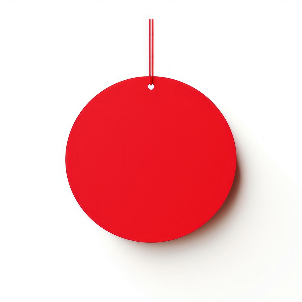 A red circle shape white background accessories. AI generated Image by rawpixel.