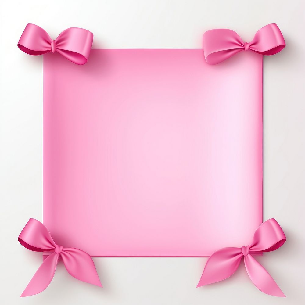 Pink square backgrounds ribbon paper. AI generated Image by rawpixel.