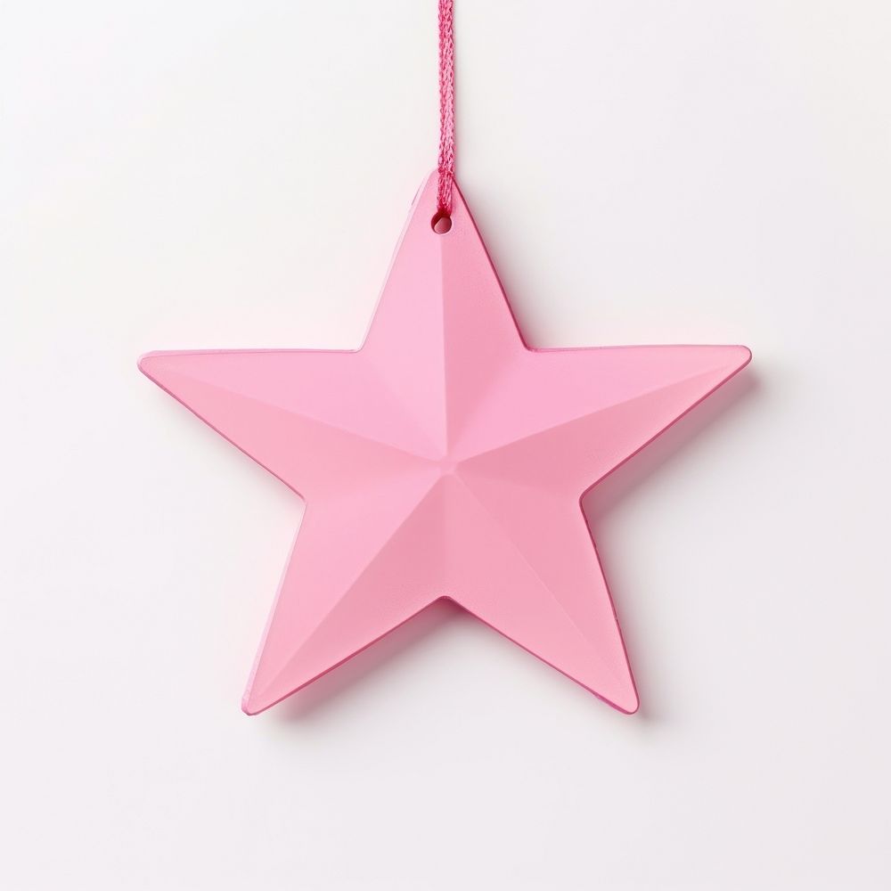 Pink star shape white background celebration accessories. AI generated Image by rawpixel.