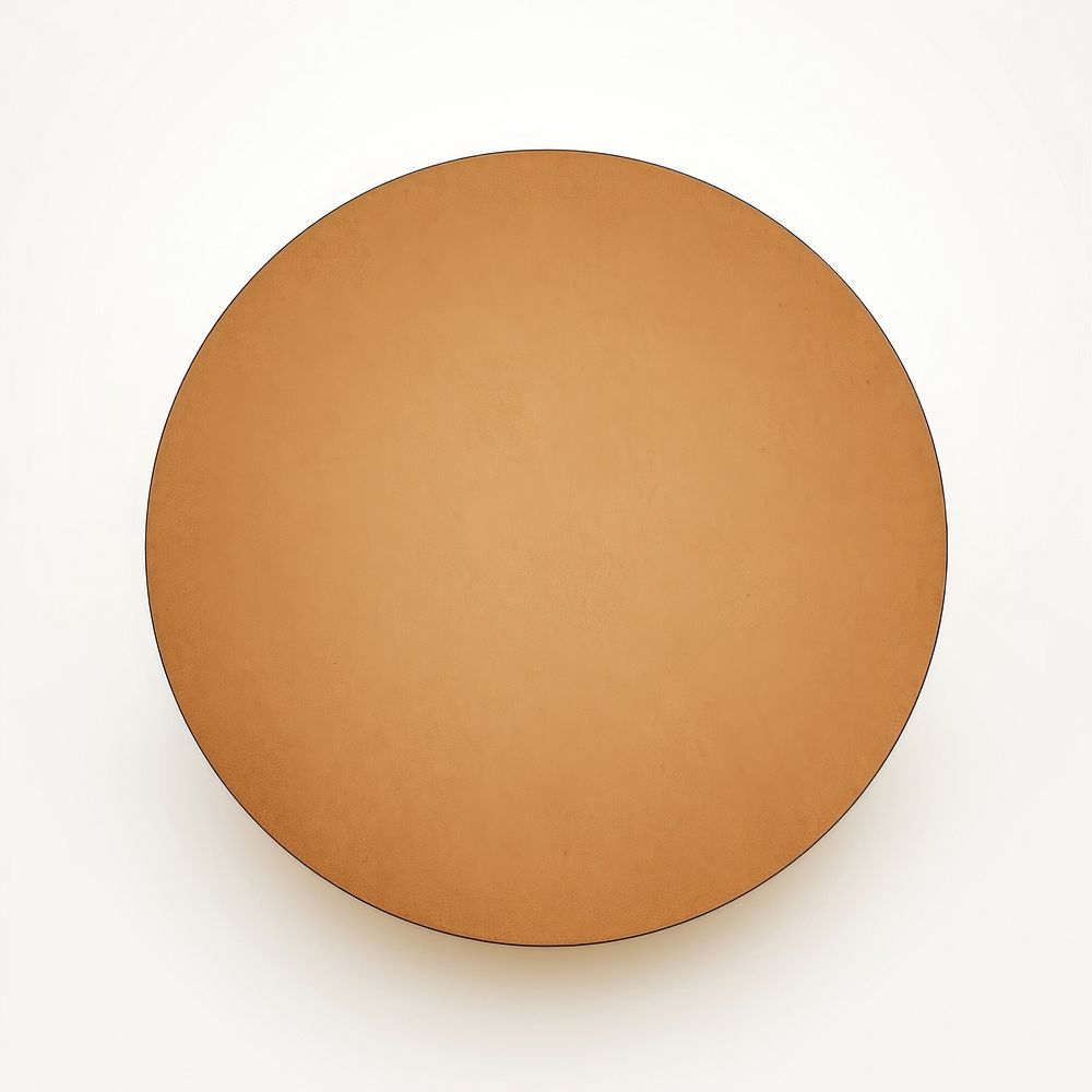 Brown circle shape white background simplicity cardboard. AI generated Image by rawpixel.