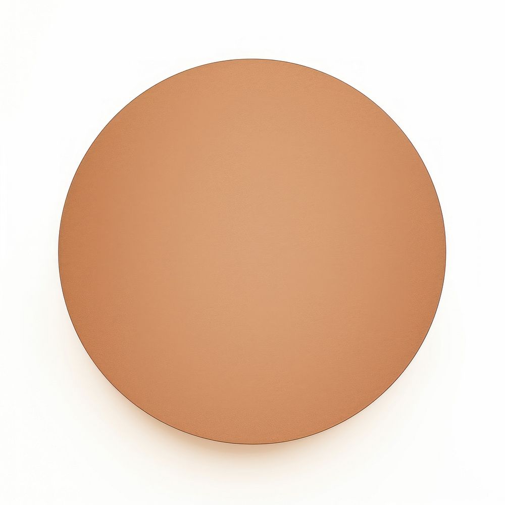 Brown circle shape egg white background simplicity. AI generated Image by rawpixel.