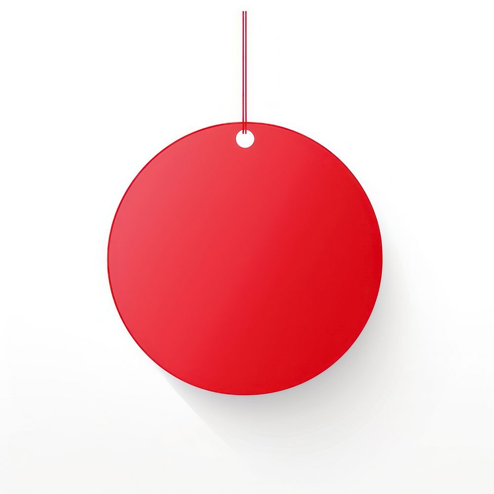 A red circle sphere white background celebration. AI generated Image by rawpixel.