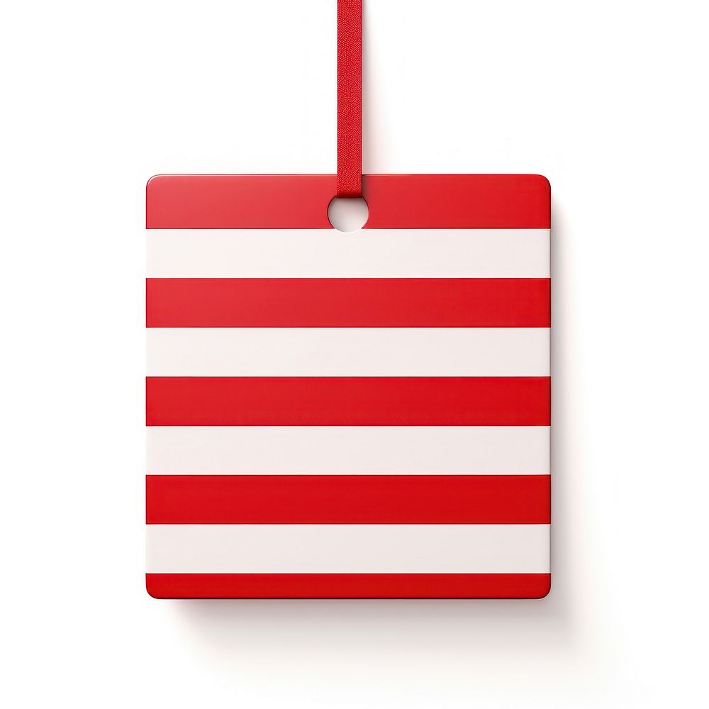 A red stripe shape white background accessories. AI generated Image by rawpixel.