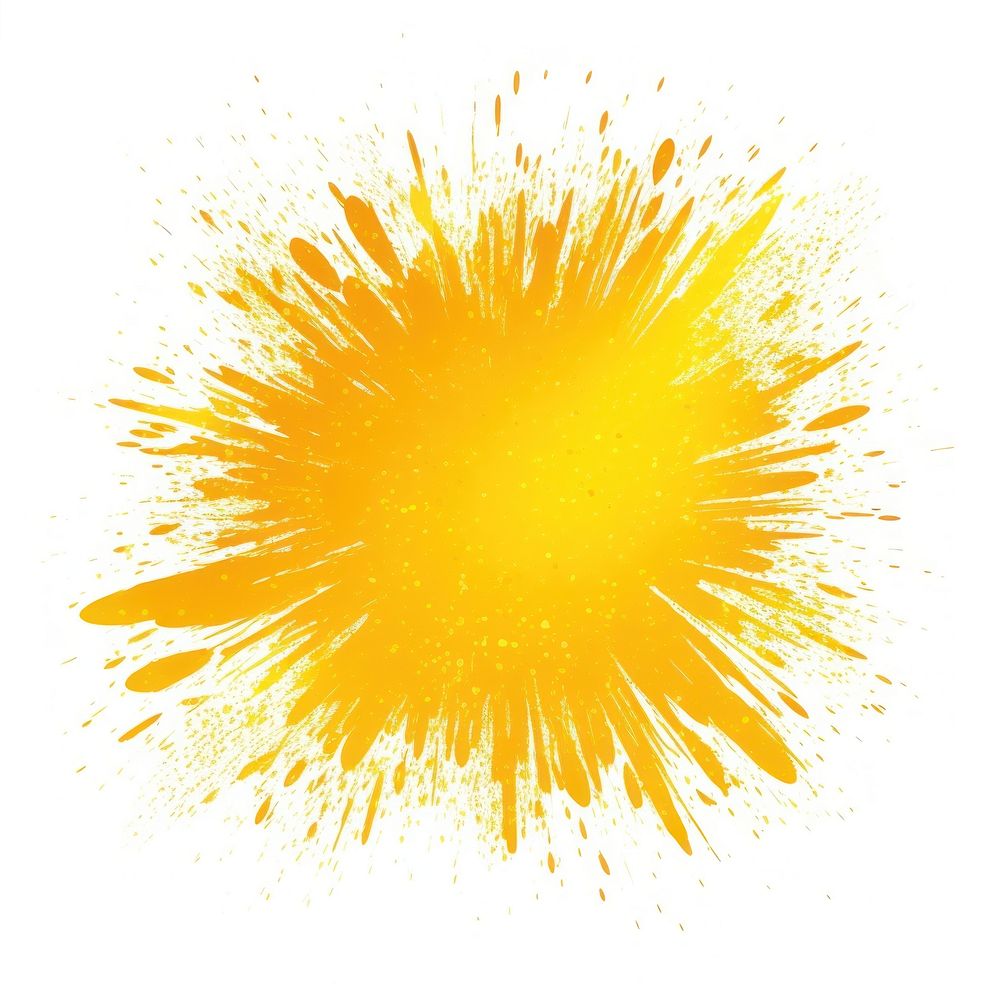 Yellow glitter sun stroke shape outline backgrounds white background splattered. AI generated Image by rawpixel.