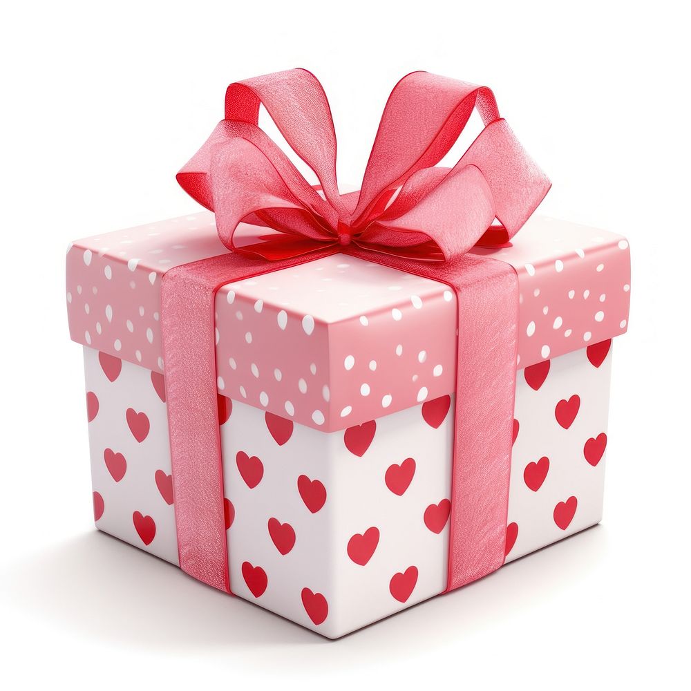 Valentine gift box white background celebration anniversary. AI generated Image by rawpixel.