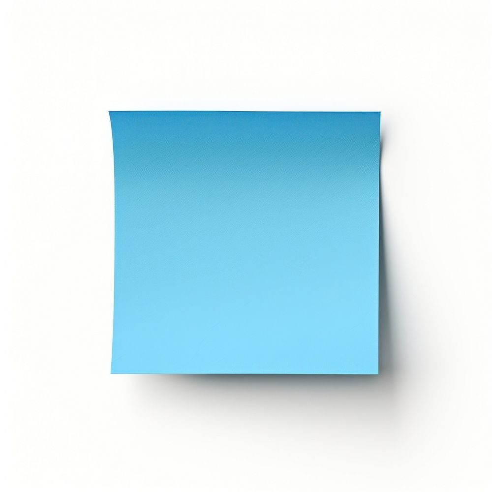Blue sticky note paper white background simplicity. AI generated Image by rawpixel.