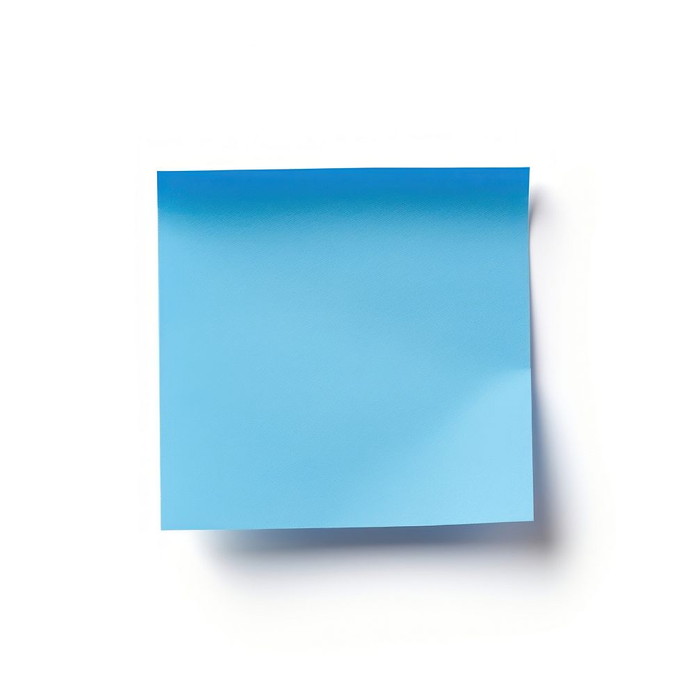 Blue sticky note paper white background simplicity. AI generated Image by rawpixel.