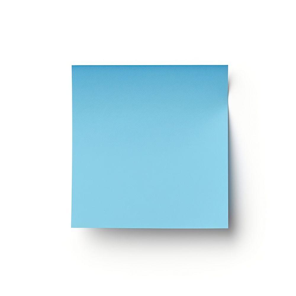 Blue sticky note paper backgrounds white background. AI generated Image by rawpixel.