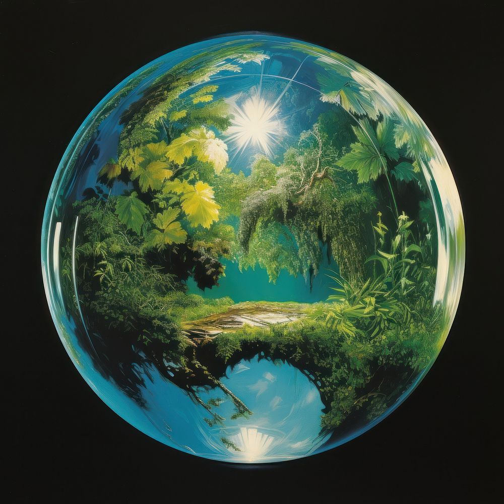 Earth nature sphere plant. AI generated Image by rawpixel.