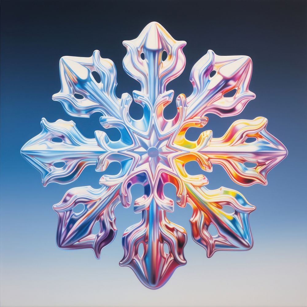 Snowflake art creativity outdoors. AI generated Image by rawpixel.